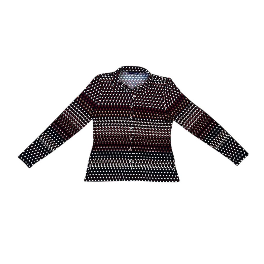 Tommy Hilfiger Women's Polka Dot Button-Up Shirt Size S Multicolor - Picture 2 of 7
